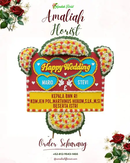 Papan Bunga Pernikahan Muktiharjo